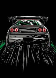 Toyota supra mk4 toyota cars tuner cars jdm cars jdm stickers jdm wallpaper drifting cars car. Nissan Skyline R33 Drift Poster By Michal Malachowski Displate