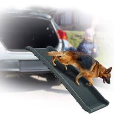 We just bought a used 3/4 ton truck and our large dog couldn't get in! Pet Ramp For Car Suv Truck Boat Folding Portable Dog Ramp For Small Dogs Walmart Com Walmart Com