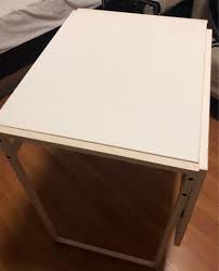 Takes little room to store as both the table and the chair folds flat. Ikea White Foldable Table Furniture Tables Chairs On Carousell