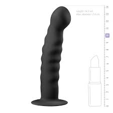 Dildo análne EasyToys Ribbed Dong s prísavkou čierne > Dildá, penisy |  FLAGRANTI