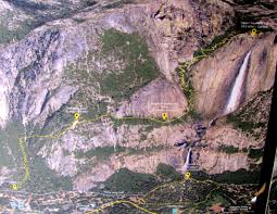 You will be following the valley loop trail. Upper Yosemite Fall Hike Mary Donahue
