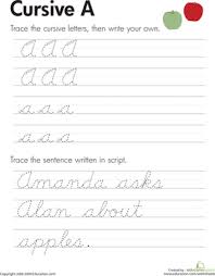 Cursive Letters A Z Education Com