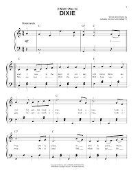 Daniel Decatur Emmett I Wish I Was In Dixie Sheet Music Pdf Notes Chords American Score Guitar Tab Download Printable Sku 197729