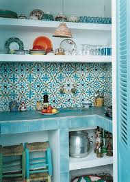 La Cuisine Bleue On Ne S En Lasse Pas Idee Decoration Cuisine Decoration Cuisine Deco Marocaine
