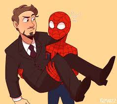 Peter parker and tony stark ship. Falmakez Art Long Time No Homecoming Fanart If You Tag This As A Ship I Hope You Step On A Lego Iron Dad Superhero Wallpaper Spiderman