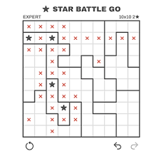 You have to place stars on the grid according to the rules: Two Not Touch Puzzles