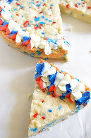 Patriotic Sugar Cookie Cake Recipe Sugar Cookie Cakes 4th Of July Desserts Cookie Cake
