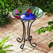 Bird Bath Feeder With Solar Light And Planter Pin On Birds