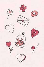 Look at all of these super cute valentine's day doodles! Download Premium Vector Of Hand Drawn Love And Valentine S Day Doodle Valentines Day Doodles Easy Doodles Drawings Easy Doodle Art
