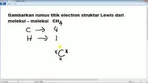 Dec 24, 2014 · struktur molekul ch4 perhatikan kedua jenis gambar struktur molekul metana (ch4) di atas. Menggambar Rumus Titik Electron Struktur Lewis Dari Ch4 Youtube