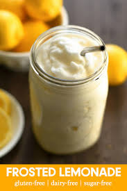 Mix both lemonade concentrate with ice cream with a spoon, mashing or stirring it until it has a soft serve to milkshake texture. Frosted Lemonade Dairy Free Sugar Free Mamashire