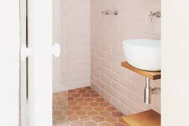 Baby blue bathroom tile 2021. 9 Modern Sophisticated Pink Bathrooms Apartment Therapy