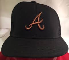 Atlanta Braves Brown And Black New Era Fitted Cap Size 6 5 8 New Era Fitted New Black Atlanta Braves