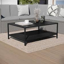 Amazon.com: Merrick Lane Lanier Metal Patio Coffee Table