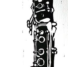 Clarinet Linocut Print On Fabriano Card Blank Inside Linocut Prints Linocut Clarinet
