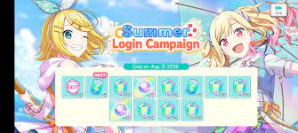 Summer Login Campaign (EN) - Crystals Galore! : r/ProjectSekai