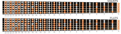 Left Handed Guitar Fretboard Diagram Learn The Notes