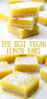 Vegan Lemon Bars In 2020 Vegan Lemon Bars Vegan Dessert Recipes Healthy Dessert Recipes Easy
