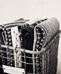 Black And White Dish Towels Fold Pretty Kitchen Towels To Get Extra Organized In Style Metal Baskets Decor Towel