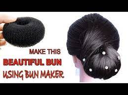 How To Make A Beautiful Juda Hairstyle With A Bun Maker Hair Style Girl Simple Juda Hairstyl In 2021 Bun Maker Hairstyles Girls Hairstyles Easy Easy Bun Hairstyles