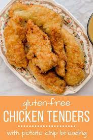Gluten Free Chicken Tenders With A Crunchy Coating Recipe Gluten Free Chicken Tenders Free Chicken Recipes Gluten Free Chicken