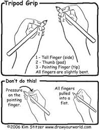 Holding the pencil lightly and using your whole arm allows you to make broader strokes and to build up your drawing. Hold The Pencil Preschool Writing Teaching Kids Pencil Grip