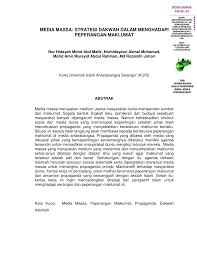 Add your answer and earn points. Pdf Media Massa Strategi Dakwah Dalam Menghadapi Peperangan Maklumat