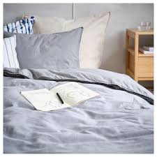 Angslilja Bettwascheset 2 Teilig Grau 155x220 80x80 Cm Ikea Deutschland Bettdeckenbezug Minimalistisches Bett Luxusbettwasche