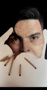 4x4 red panda colored pencil artwork