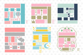 Download Baby Birth Announcement Bundle Svg Cut Files By Svg Cuttables Thehungryjpeg Com
