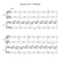 Shop devices, apparel, books, music & more. Canon In D 4 Hands Sheet Music For Piano Piano Duo Musescore Com