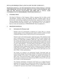 Temasek land moving forward at steady and constant growth pace. Prop Disposal Of Pld Pltn Lands Final 2 Pdf Announcements