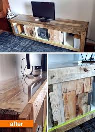 Before After Ikea Expedit Transformed Into Rustic Tv Console Ikea Expedit Diy Furniture Home Diy