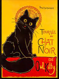 Le Chat Noir Postcard Owlkitty In 2021 Le Chat Noir Chat Noir National Black Cat Day