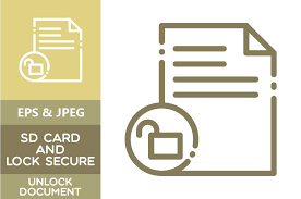 Want to recover lost password from your sd memory card ? Sd Card And Lock Secure Unlock Document Grafico Por Beldonbenediktus Creative Fabrica