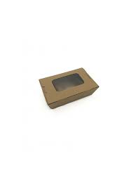 Pequeña ventana portátil de papel kraft caja de papel kraft. Cajas Kraft Con Ventana Crecer