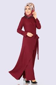Modaselvim Tulum Yandan Baglamali Tesettur Tulum 5558mp186 Bordo Basortusu Modasi The Dress Moda Stilleri