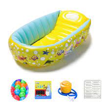 Your baby's first bath can be a time filled with smiles and laughter or tears and wails; Plastic Baby Tub Swimming Pool Air Pump Portable Bathtub Inflatable Bath Tub Child Tub Shower Cushion Keep Warm Folding Bathtub Baby Tubs Aliexpress