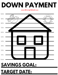 Down Payment Savings Coloring Sheet Winning To Wealth