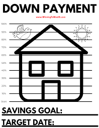 down payment savings coloring sheet winning to wealth