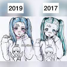 Amazing Improvement 2017 2019 Art Kawaii Drawings Anime Artwork