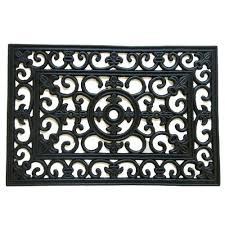 Blooming Outdoor Cast Iron Door Mat 16 X 24 Decorative Rubber Doormat By Rubber Cal 14 90 An Elegant Rubber Doorma Rubber Door Mat Iron Doors Door Mat
