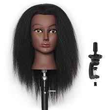 Maybe you would like to learn more about one of these? Amazon Com Hairealm Afro Mannequin Head 100 Human Hair Cosmetology Manikin Head Doll Head For Hair Styling Braiding Table Clamp Stand Included Dk0212d Beauty