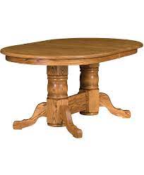 Boasting elaborately carved dual pedestals, this table will be equally at home in a city townhouse or a suburban estate. Traditional Double Pedestal Dining Table Amish Direct Furniture