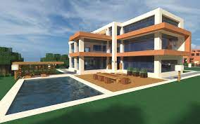 Easy to build tutorial.shock frost productions. Minecraft Modern House With Pool Novocom Top