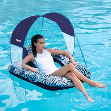 Inflatable Pool Chair Float | Zero Gravity Chair with Canopy