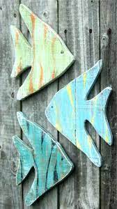 Beach Cottage Wall Decor Beach Y Wooden Angel Fish Coastal Living Rustic Decor Nautical Beach House Outdoor Wall Dec Fish Wall Decor Fishing Decor Nautical Art