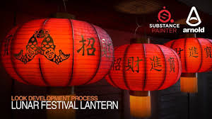 Chinese New Year Lantern Creation Texturing In Substance Painter Ren How To Make Tassels Lanterns Creation