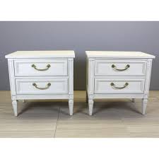 Pair Of Mid Century Neoclassical Style Nightstands White Nightstands Vintage Nightstands Image 3 O Vintage Nightstand Bedside Tables Nightstands Nightstand