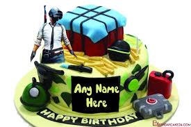Boy Happy Birthday Cake Images With Name Edit Customize Pubg Birthday Cake With Name Edit In 2020 Cake Name Birthday Cake For Him Birthday Cake With Candles